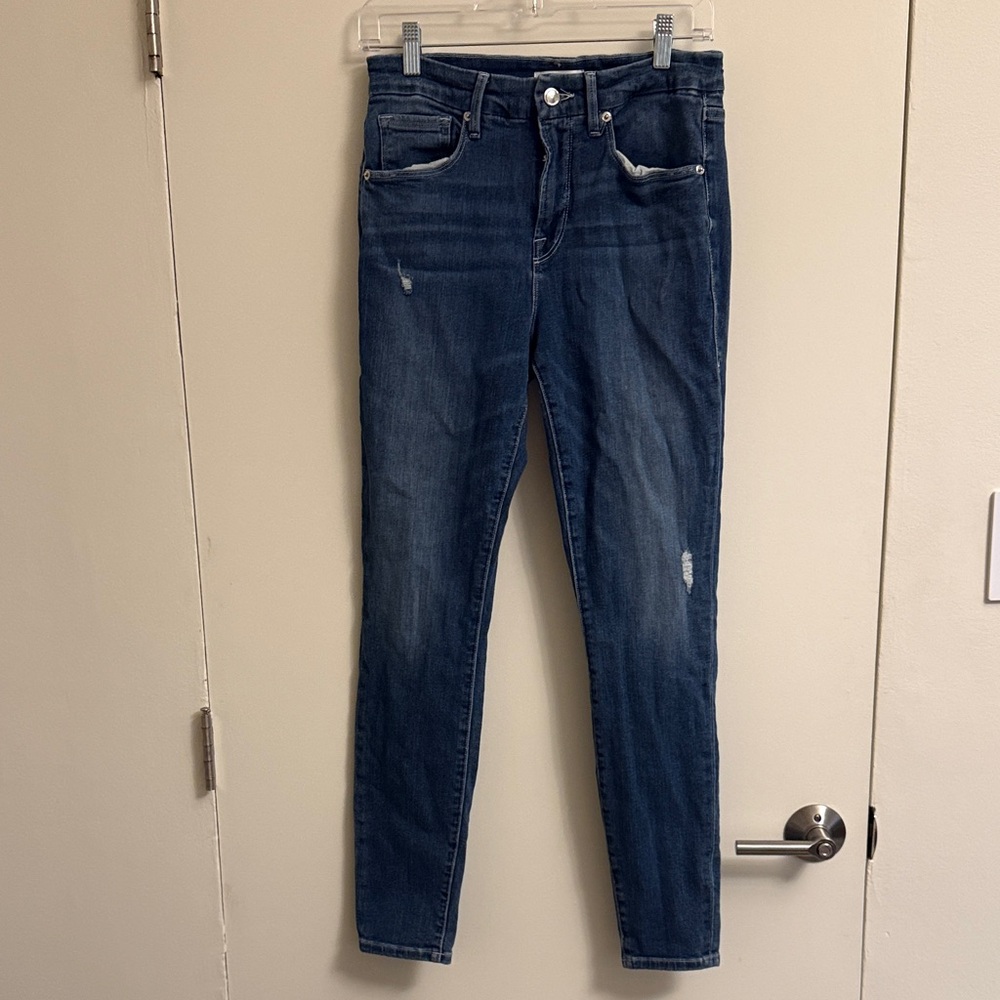 Good American Good Legs Dark Blue Skinny Jeans